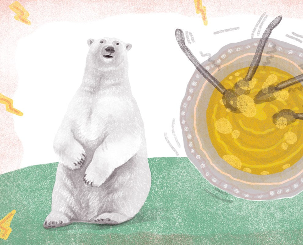 Niedźwiedź polarny Rio ratuje las