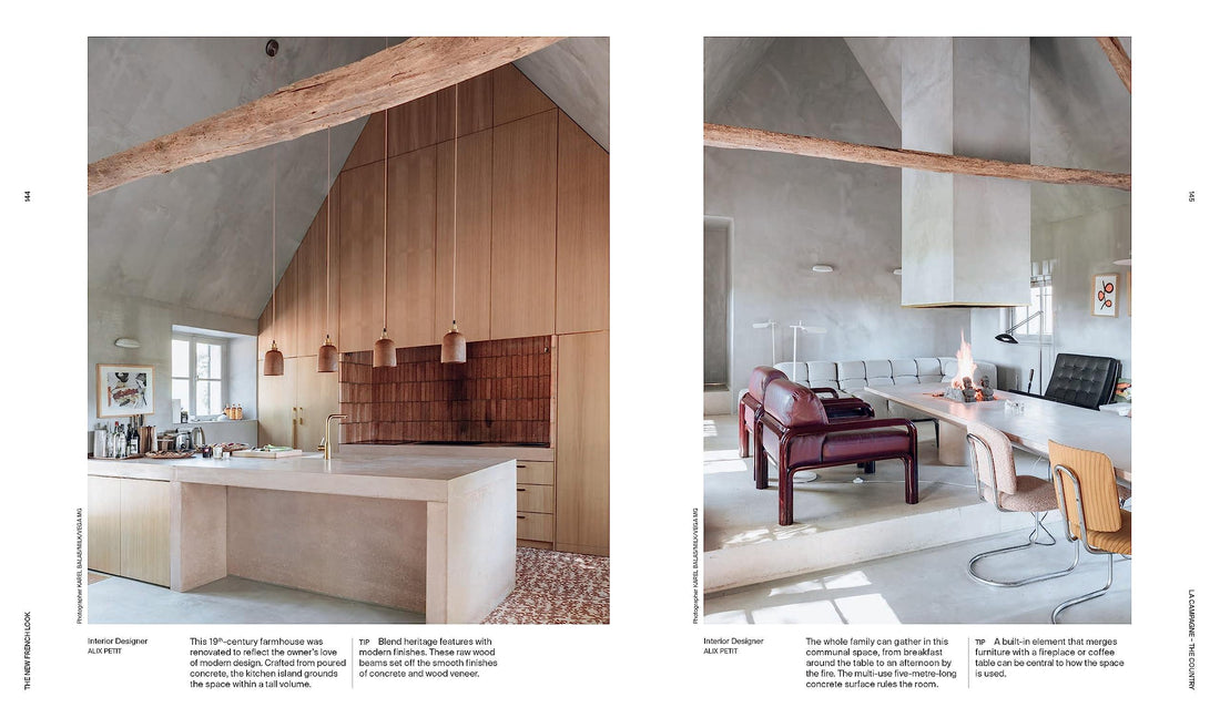 Nowy francuski wygląd |, Wnętrza o współczesnym charakterze