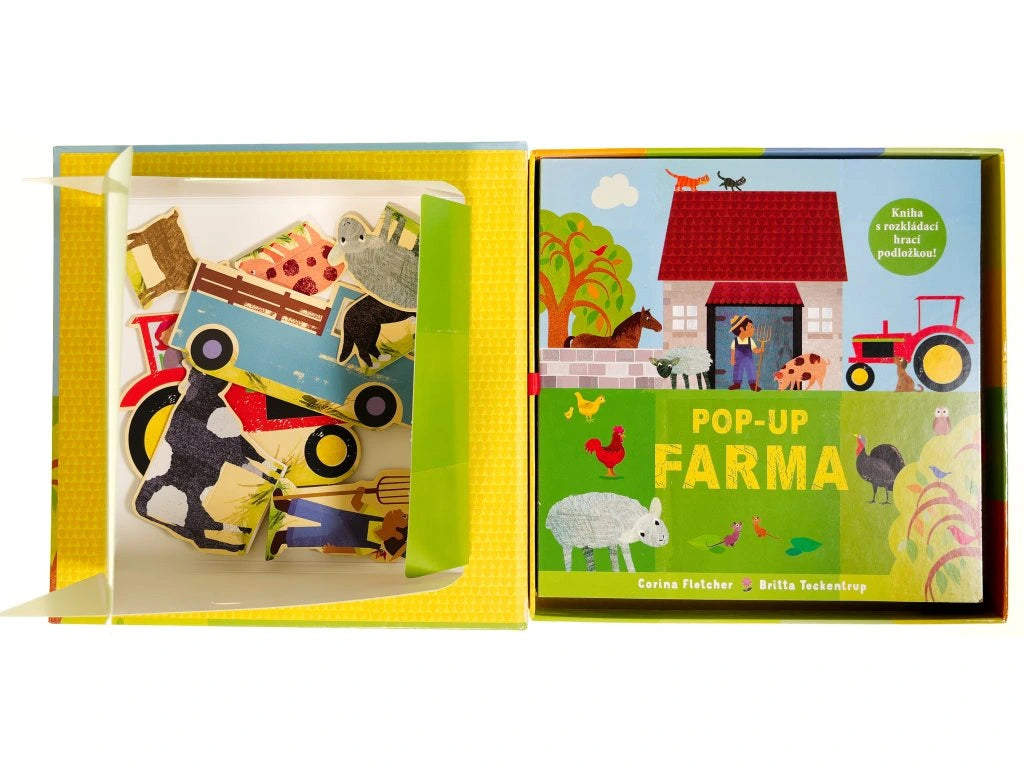 Pop-up Farma Kniha s rozkládací hrací podložkou