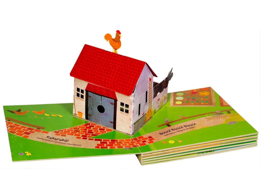 Pop-up Farma Kniha s rozkládací hrací podložkou