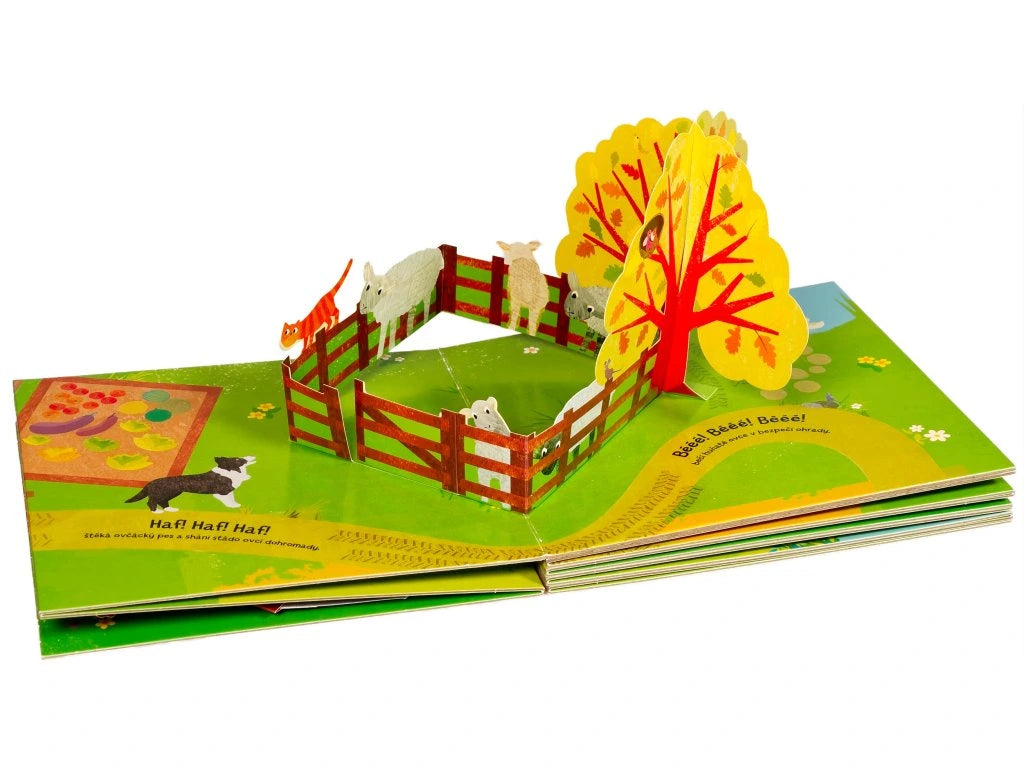 Pop-up Farma Kniha s rozkládací hrací podložkou