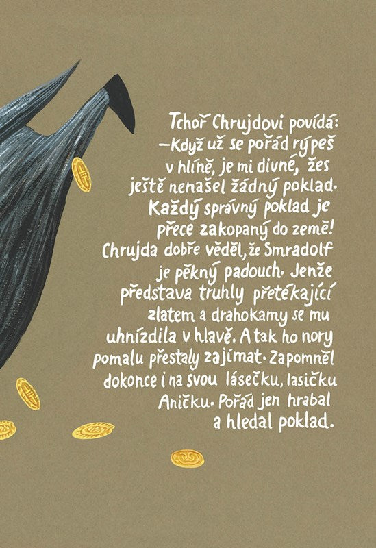Borsuk Chrujda szuka skarbu