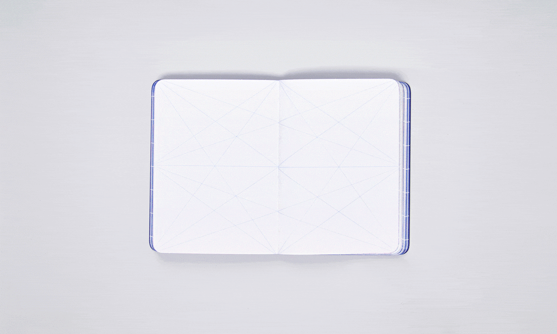 Blok, notatnik Nuuna: Graphic S Break the Grid Blue