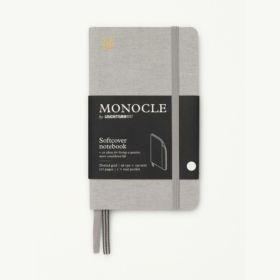 Notatnik Monocle A6 w miękkiej oprawie - jasnoszary 