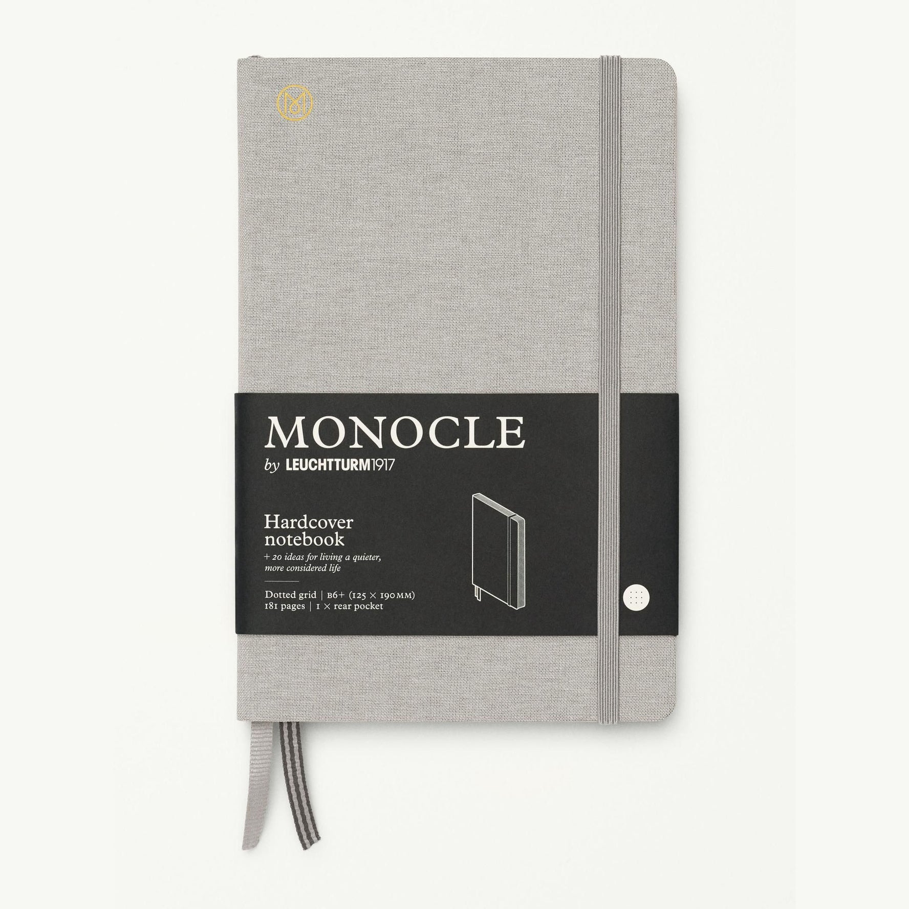 Notatnik Monocle w twardej oprawie B6 - jasnoszary 