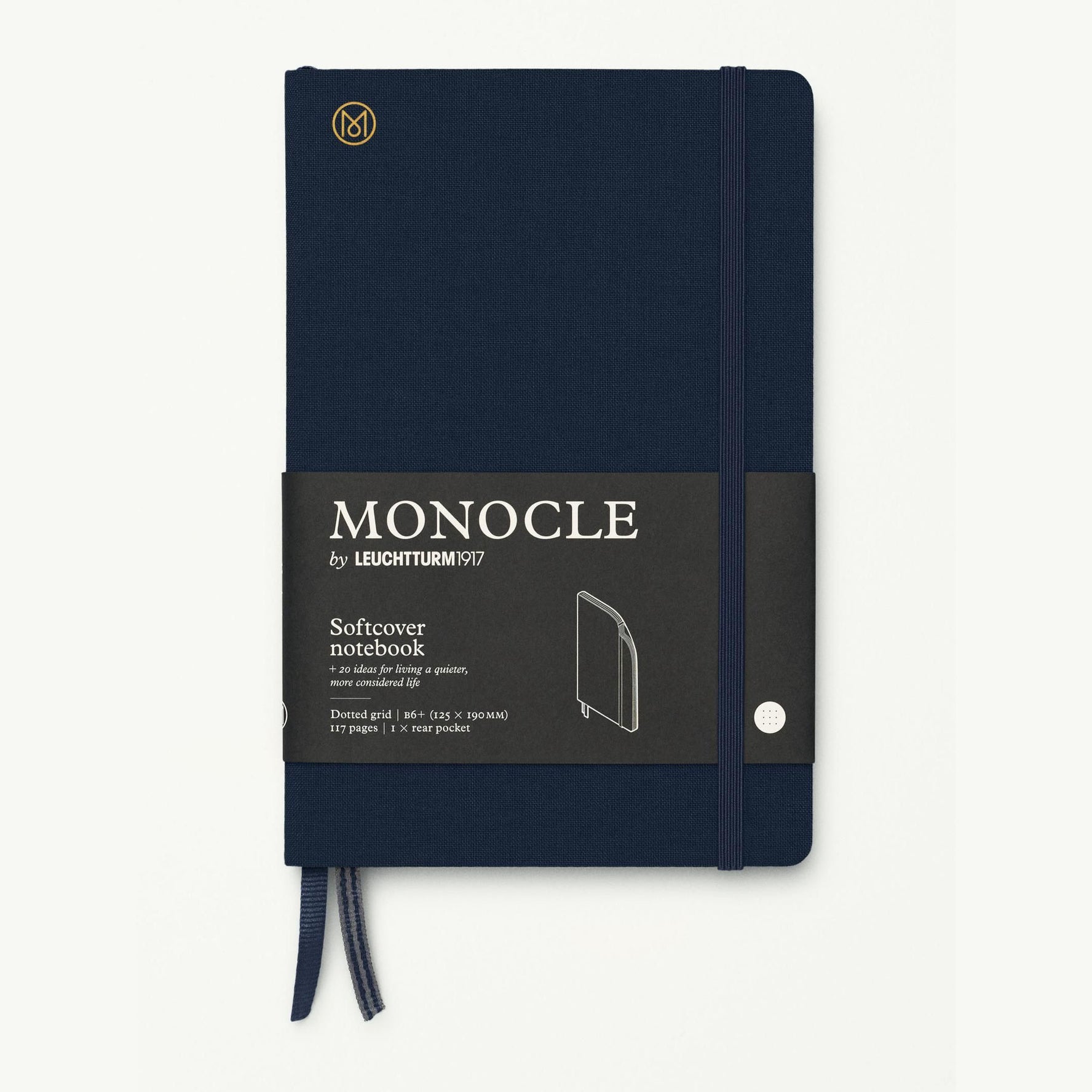 Notatnik Monocle B6 w miękkiej oprawie - granatowy 