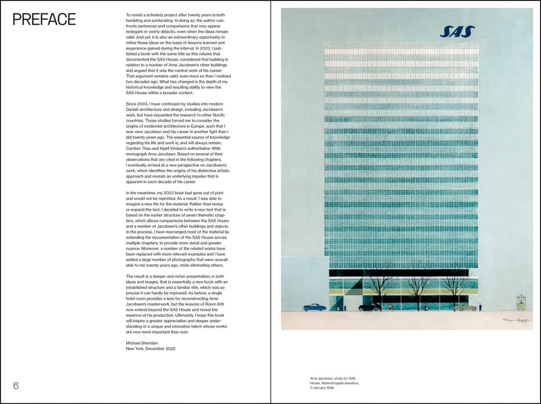 Pokój 606, Dom SAS i twórczość Arne Jacobsena