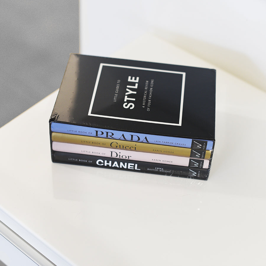 Małe przewodniki po stylu, zestaw pudełkowy Chanel, Dior, Prada Gucci